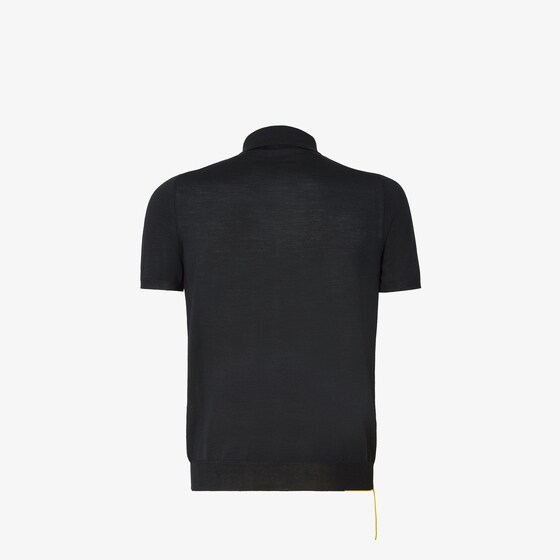 Fendi Short-sleeved polo shirt customised with contrasting yellow | Thumbnail 2