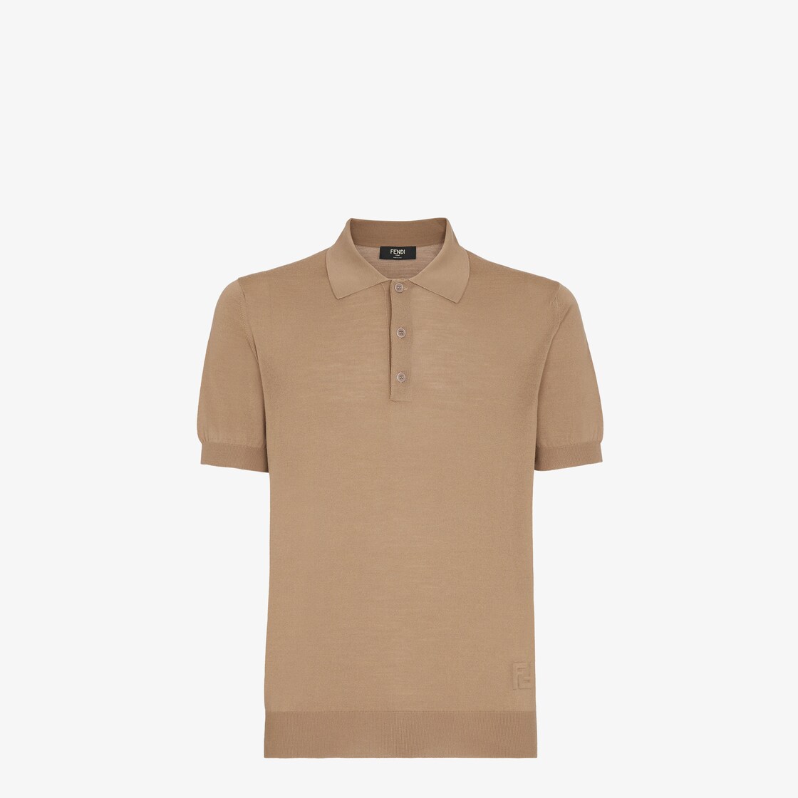 Polo shirt Light brown wool polo shirt Fendi