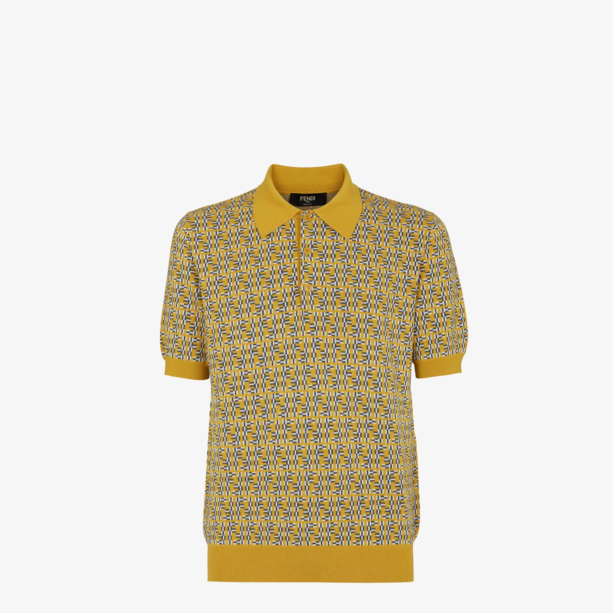 Polo shirtYellow FF Labyrinth wool polo shirt