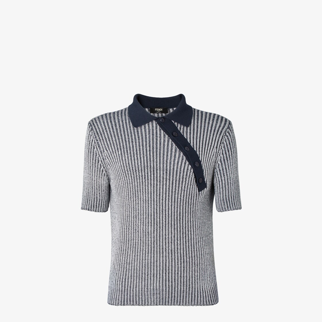 Polo shirt Blue cotton and viscose polo shirt Blue - Image 1/5