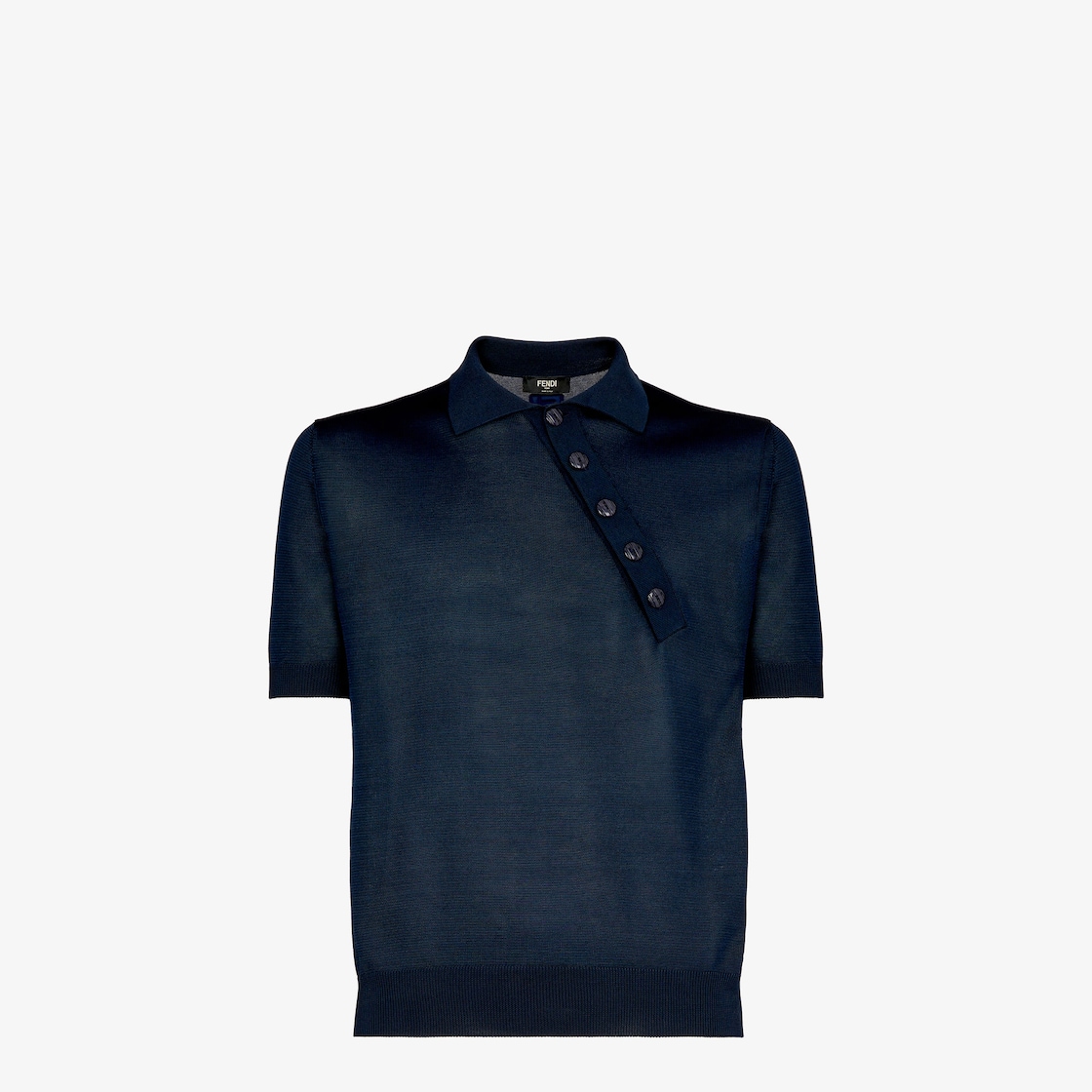 Polo shirt Blue viscose polo shirt Blue - Image 1/4