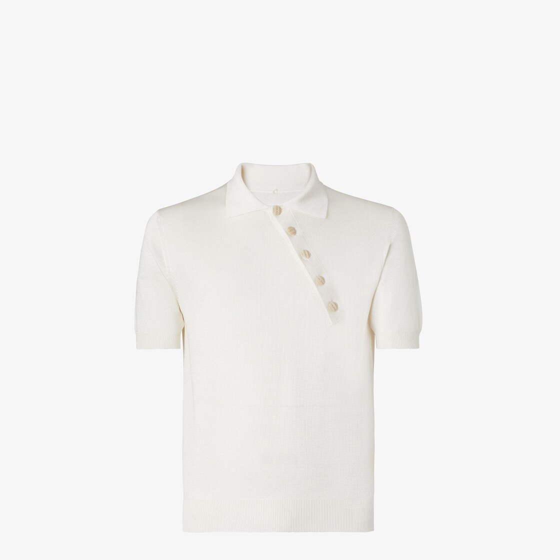 Polo shirt White viscose polo shirt White - Image 1/4