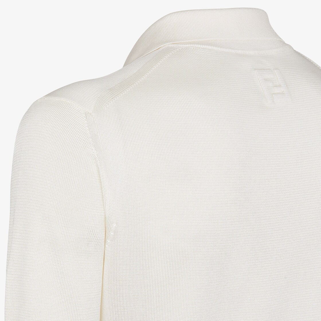 Polo shirt White viscose polo shirt White - Image 3/4