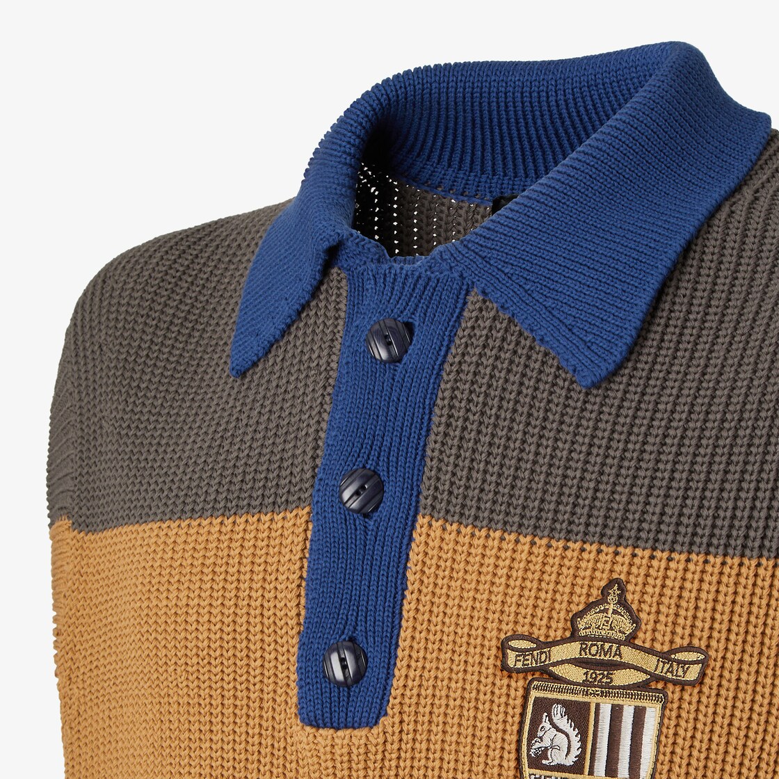 Polo shirt Brown and yellow cotton waistcoat Multicolour - Image 3/4