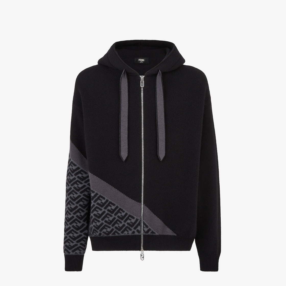 Grey fendi hoodie on sale