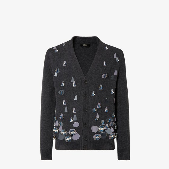 Fendi Cardigan In Gray