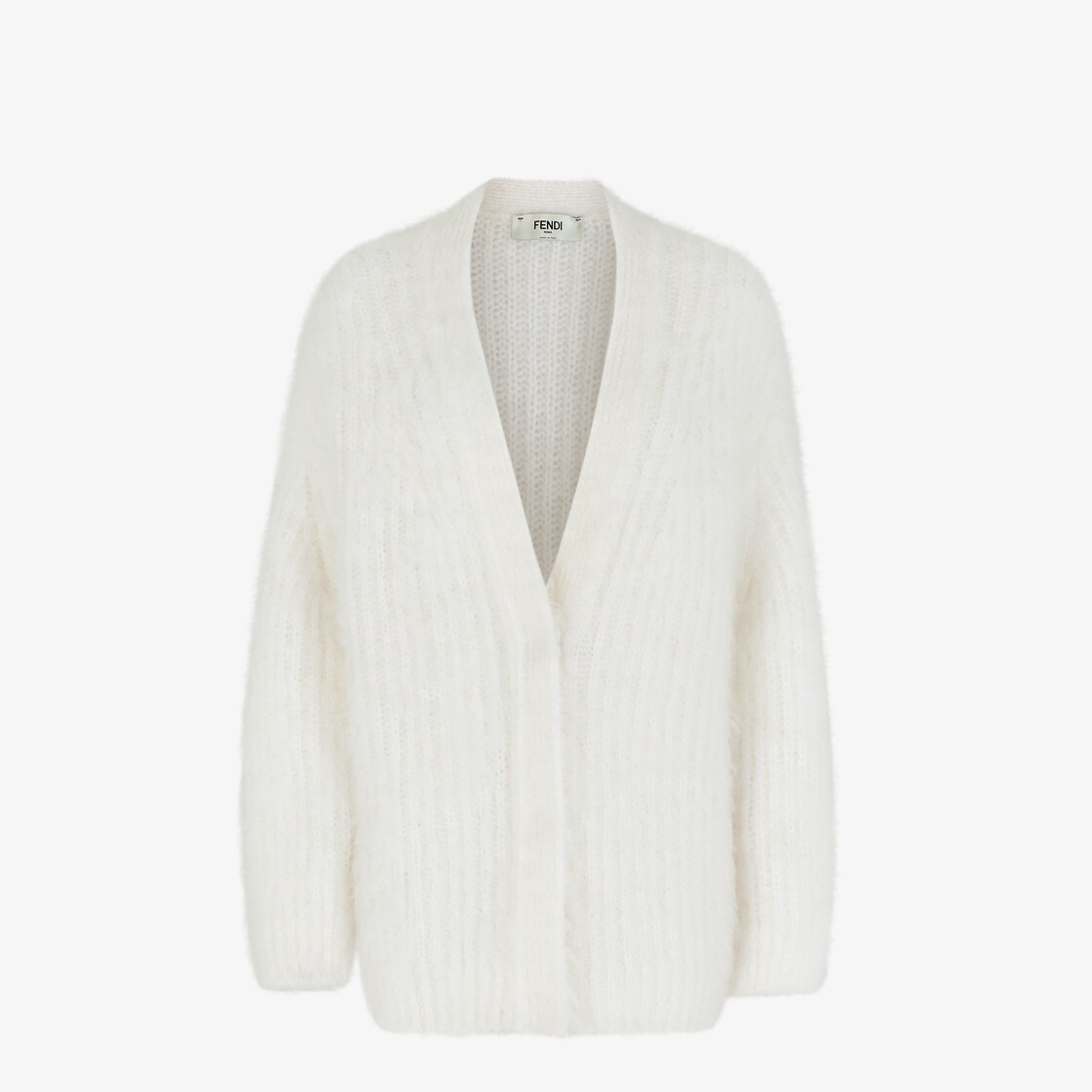 Cardigan - White mohair cardigan | Fendi