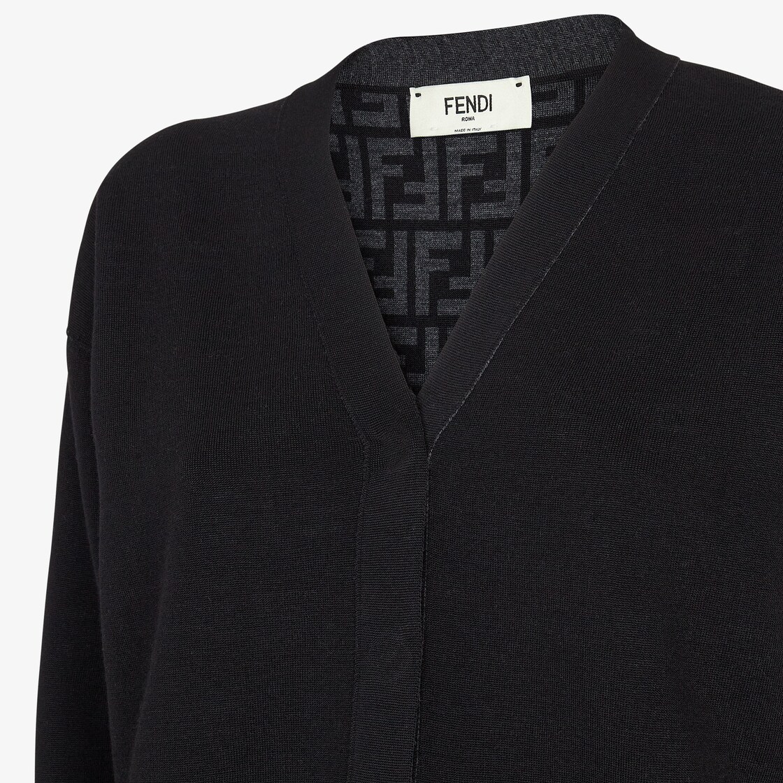 Cardigan - Black knit cardigan | Fendi