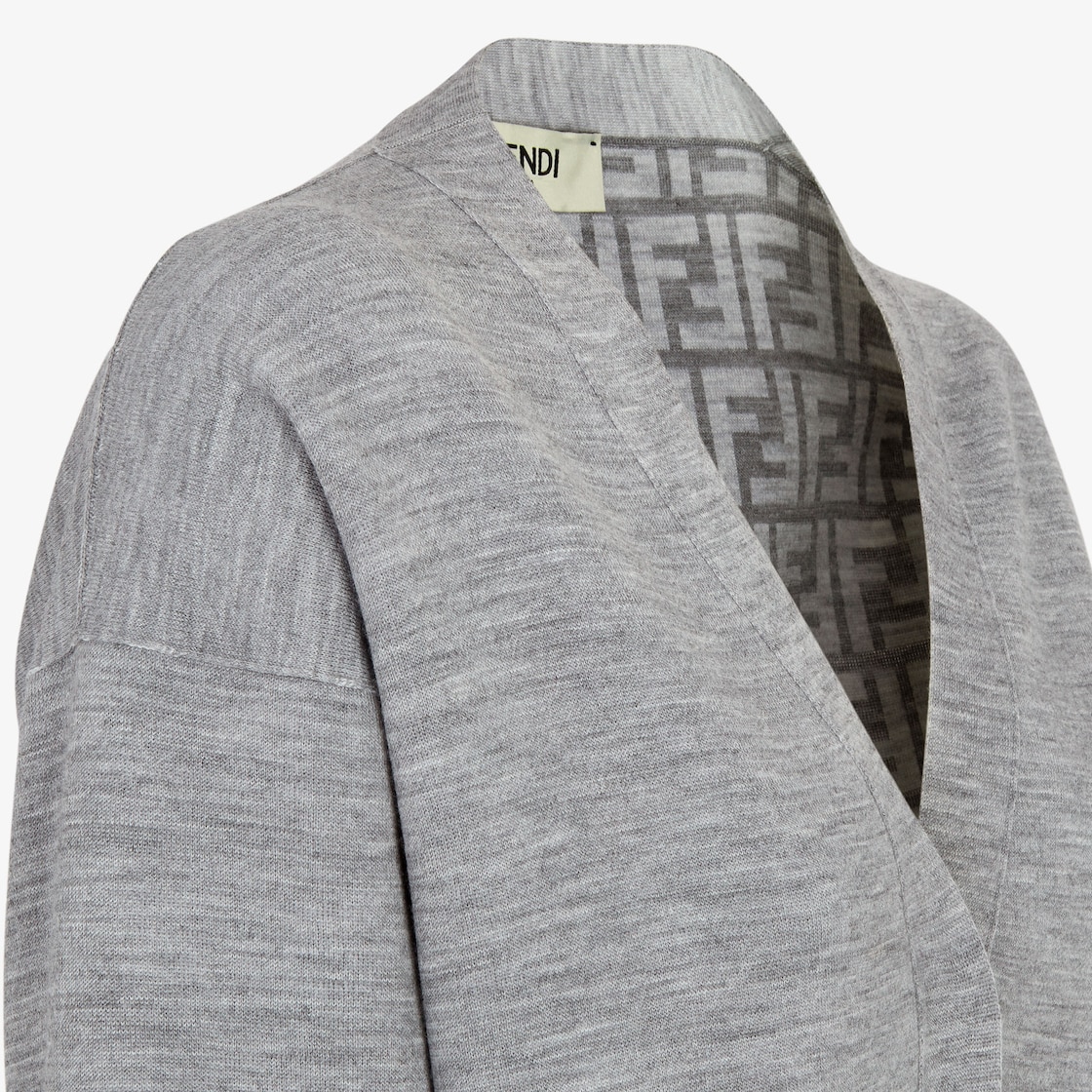 Cardigan - Grey wool cardigan | Fendi