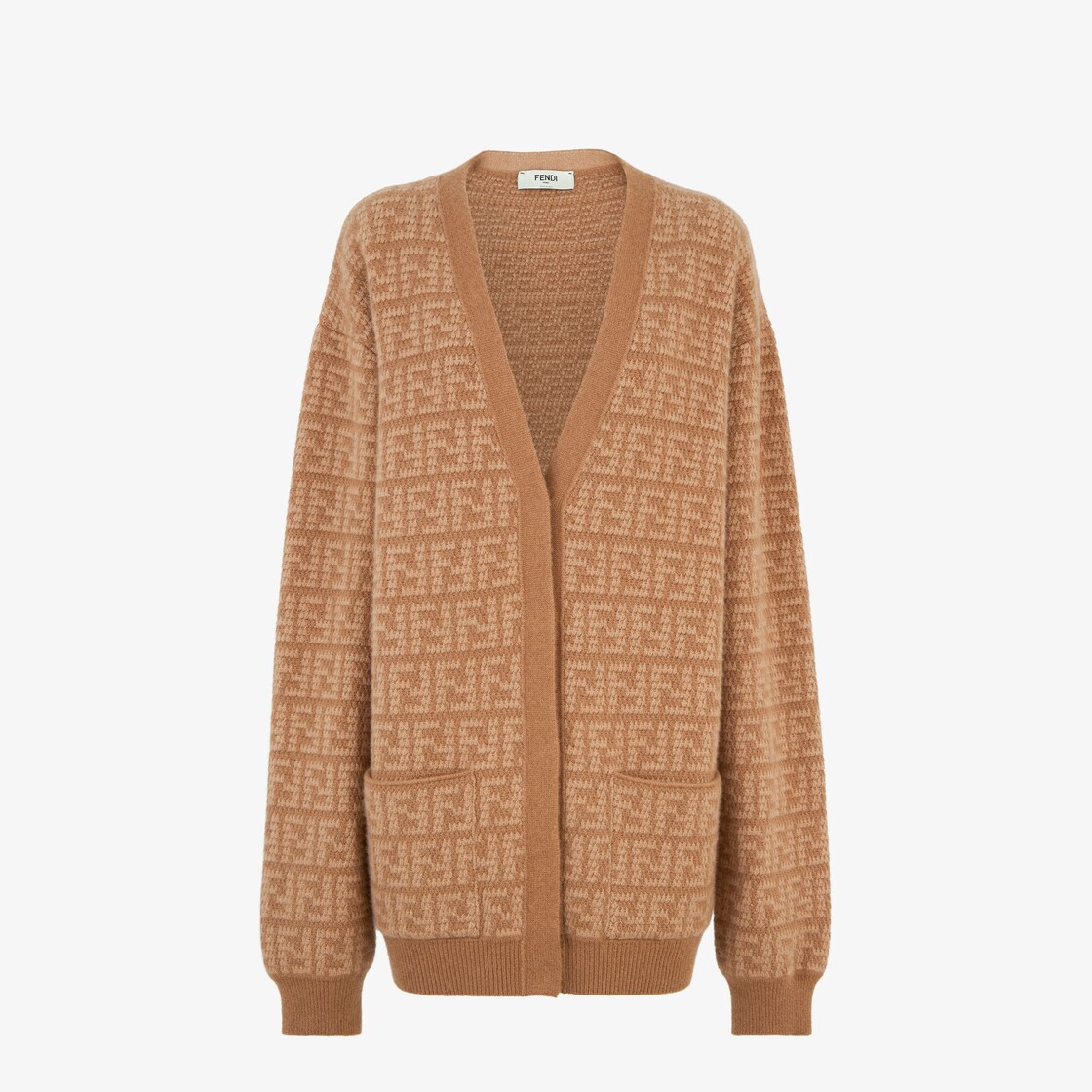 Cardigan - Brown cashmere cardigan | Fendi