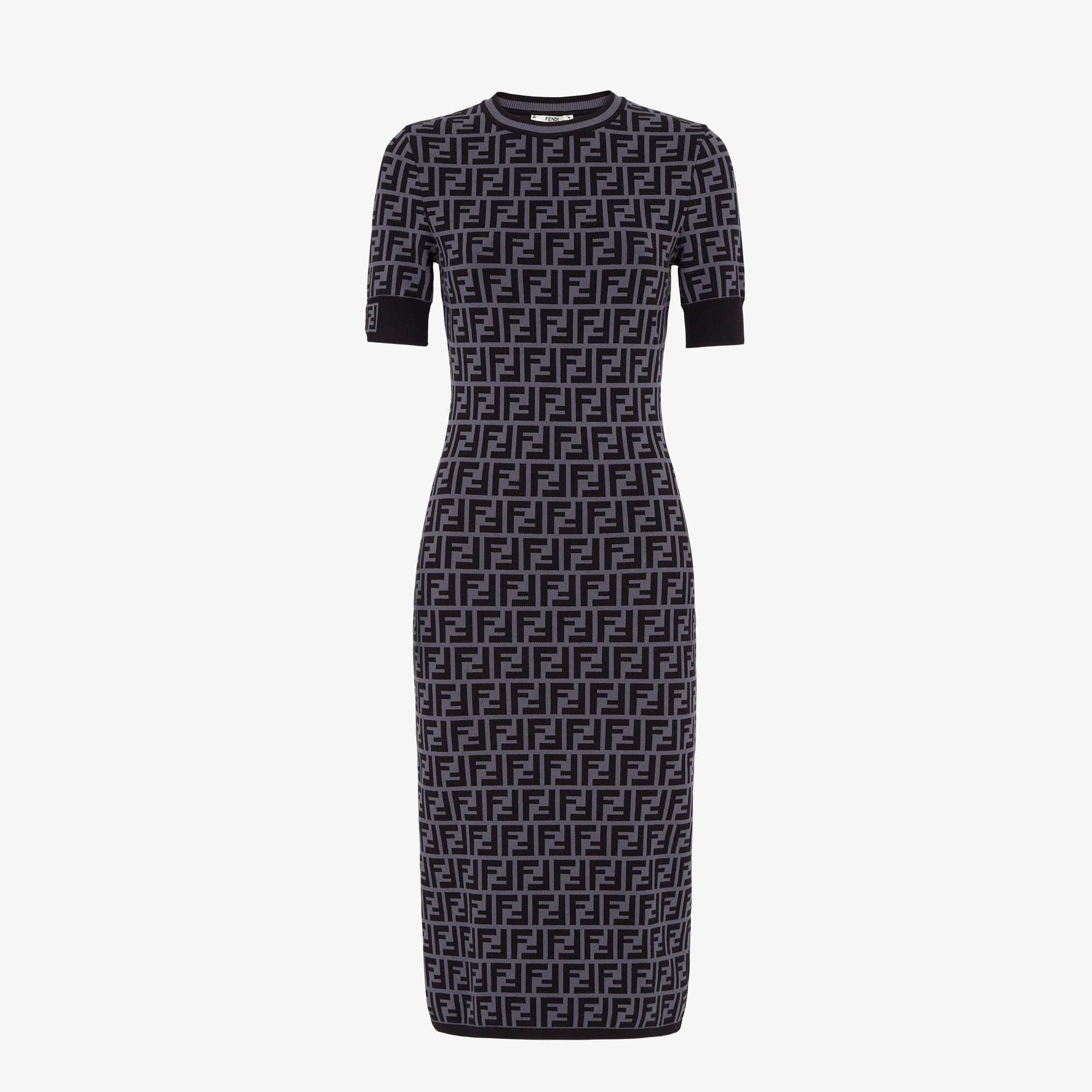black and white fendi dress