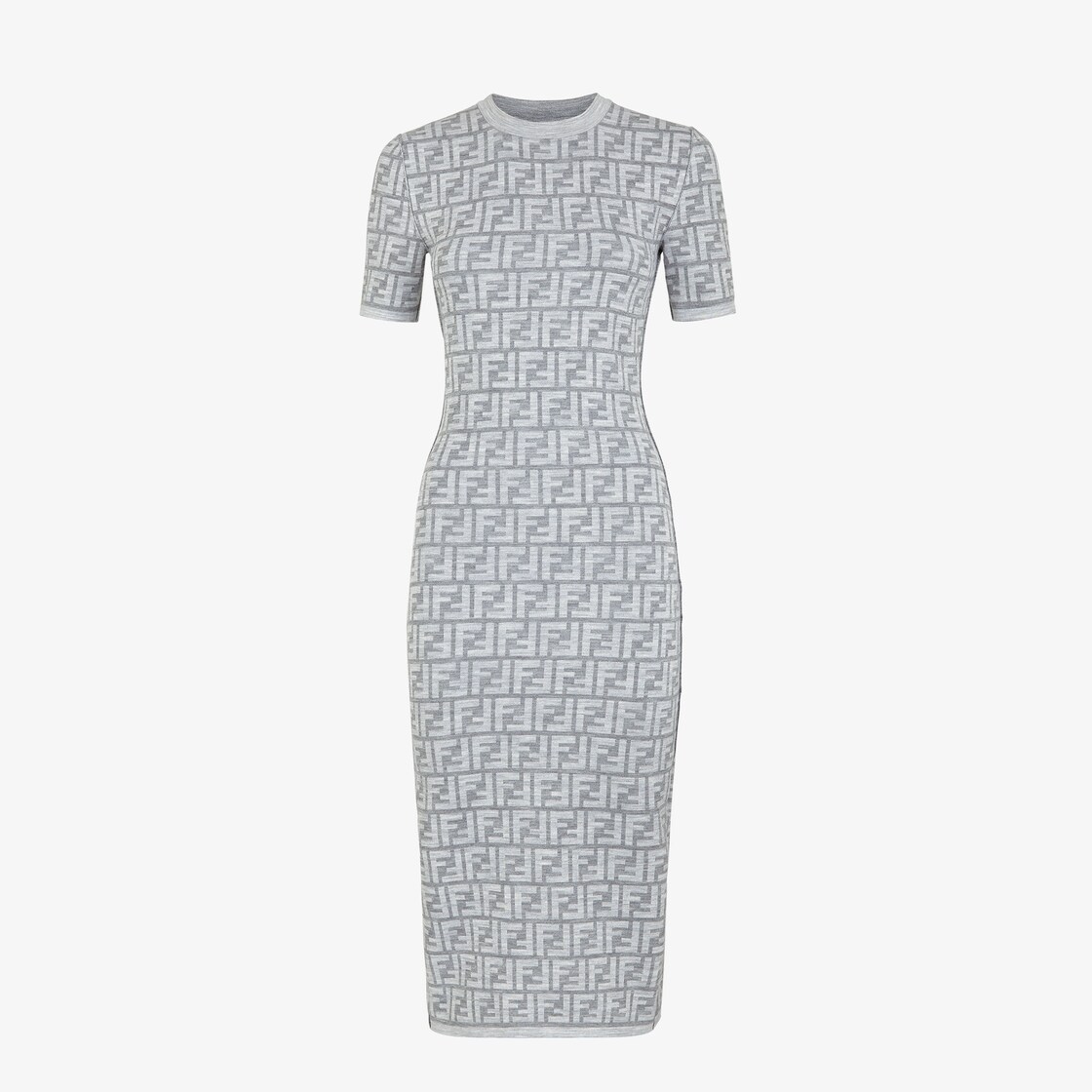 Teen Girls Grey Knitted FF Monogram Dress