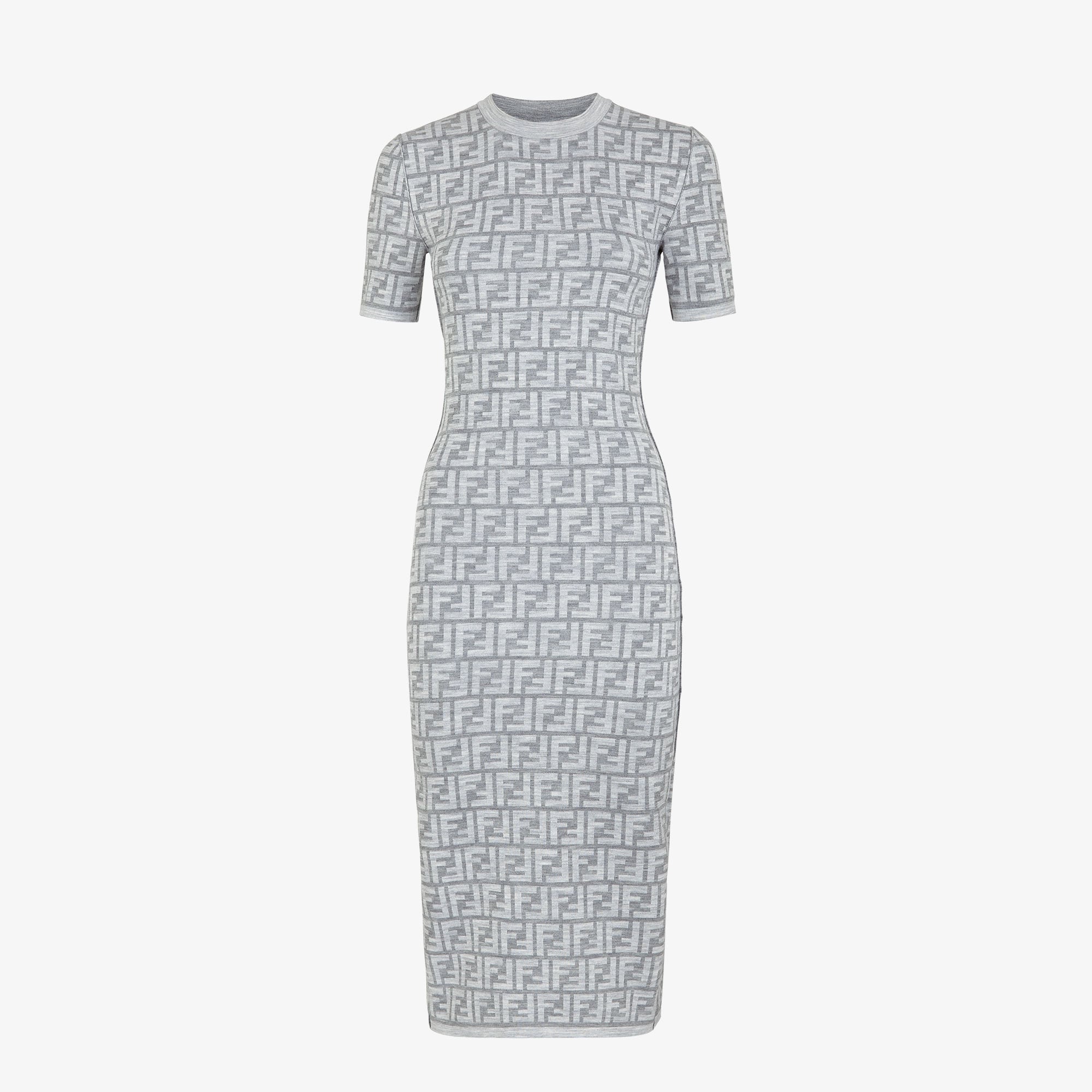 Fendi logo dress black and white best sale