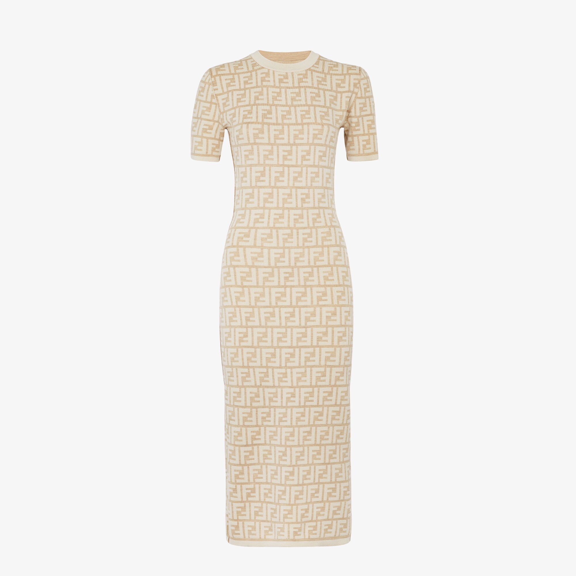 Dress Beige wool dress Fendi