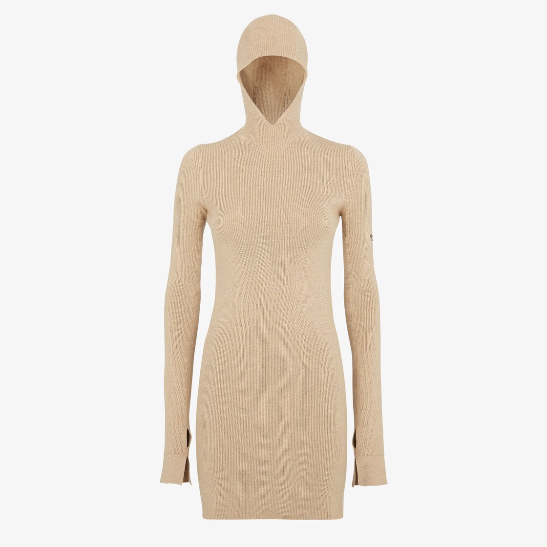 Dress Beige silk and wool dress Fendi