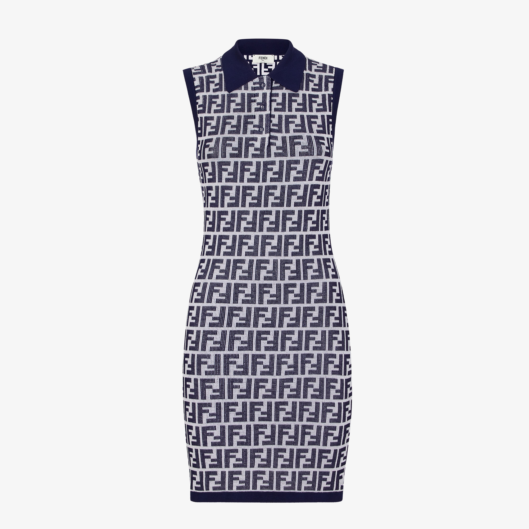 Dress - Navy blue FF cotton dress | Fendi