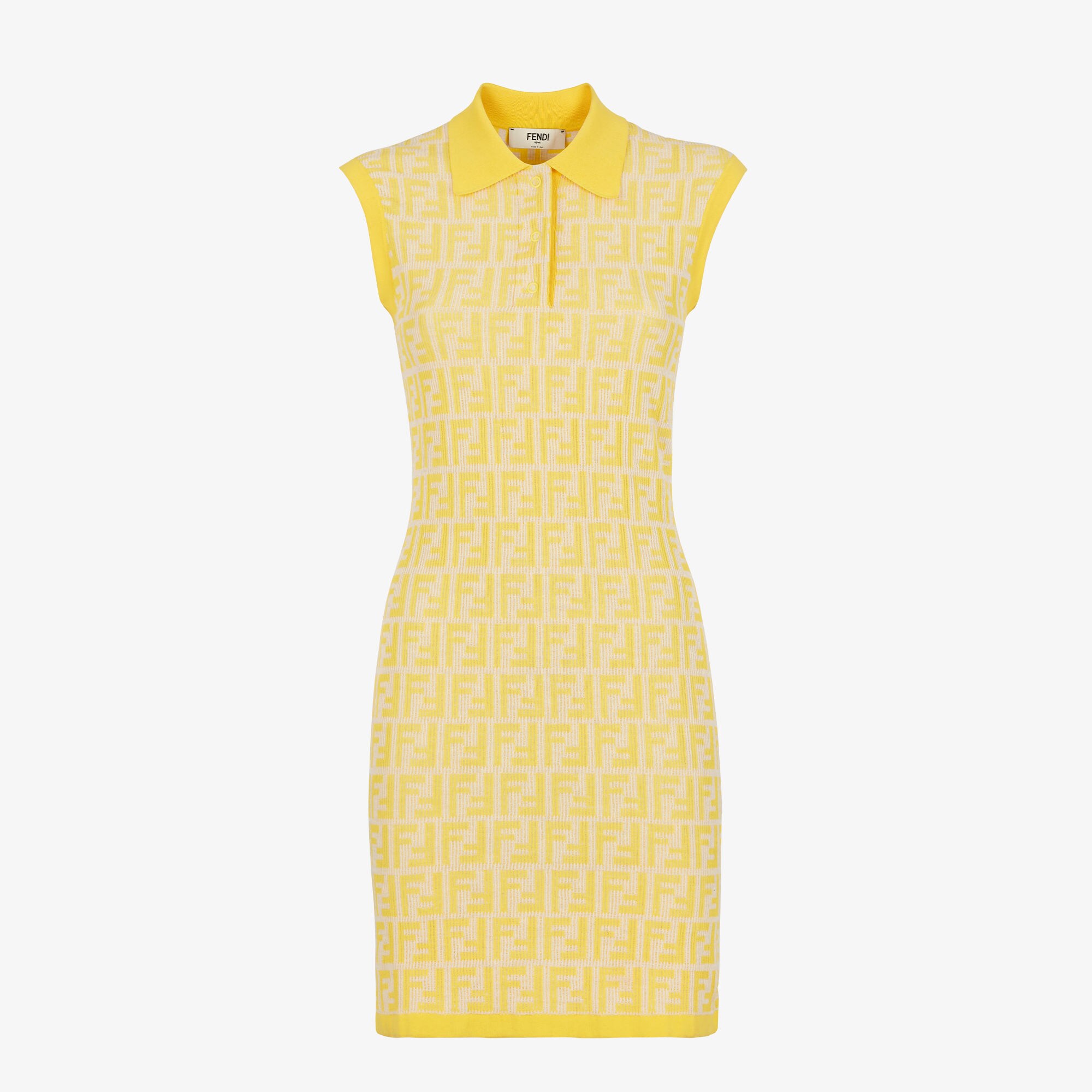 Dress Golden yellow FF cotton dress Fendi