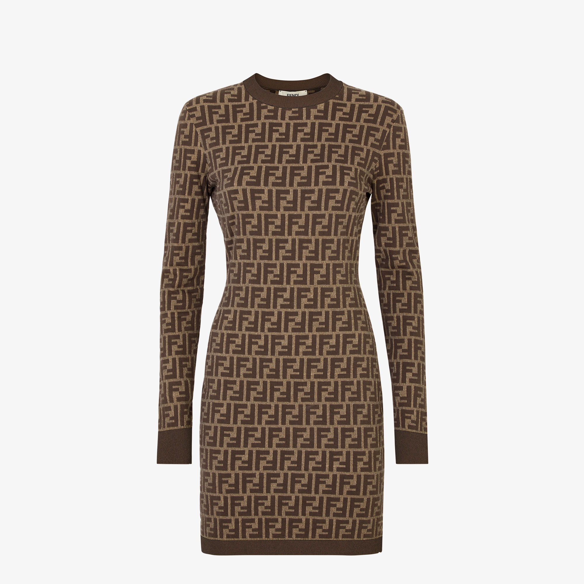 【送関込】FENDI☆fitted mini dress with hood Fendi Wool And Silk Long-Sleeved Hooded Mini Dress (Dresses