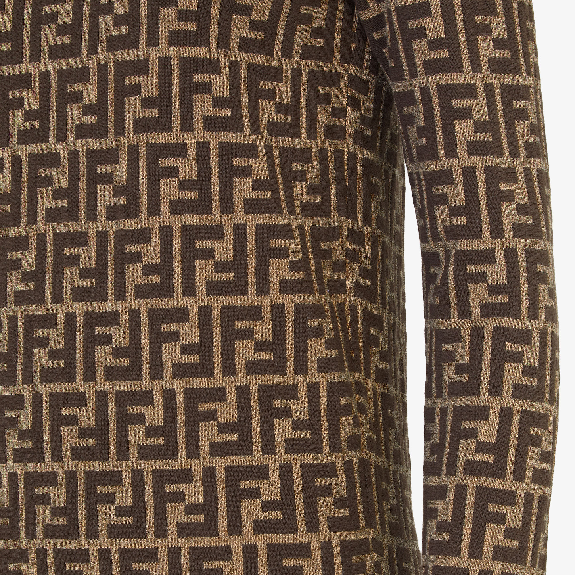 【関税&送料込】Fendi Fendi Ff Puzzle Viscose-Blend Dress Dress Cotton Brown | Fendi