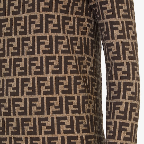 Fendi Long, crew-neck dress with a fitted silhouette and long | Thumbnail 3