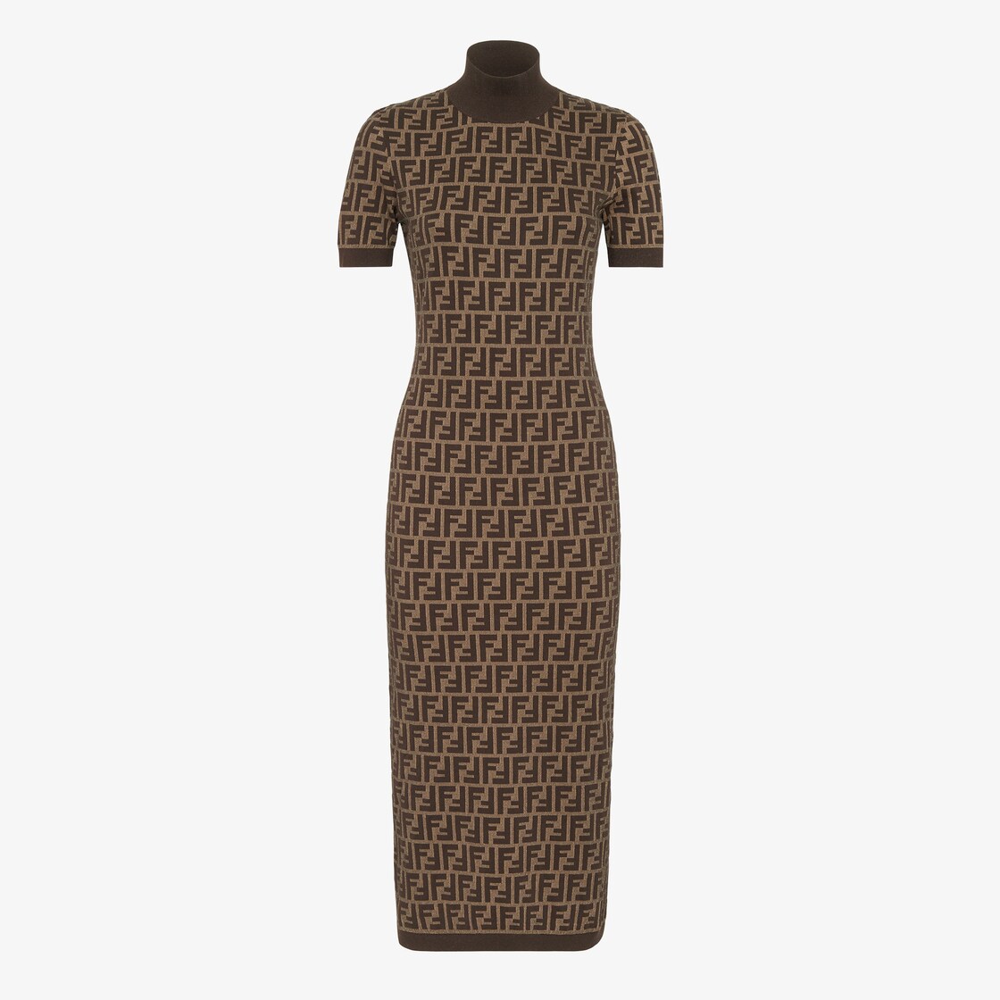 Dress Cotton Brown Fendi