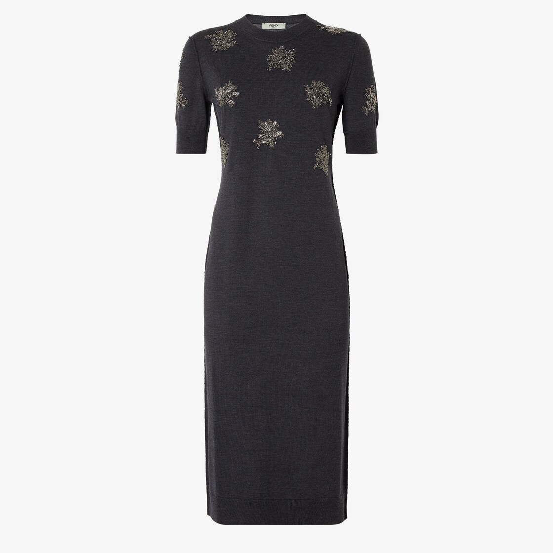 Dress Black wool dress with embroideries Black - Image 1/4