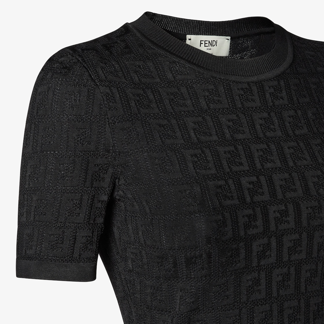 Dress Black FF cotton and viscose dress Black - Image 3/3