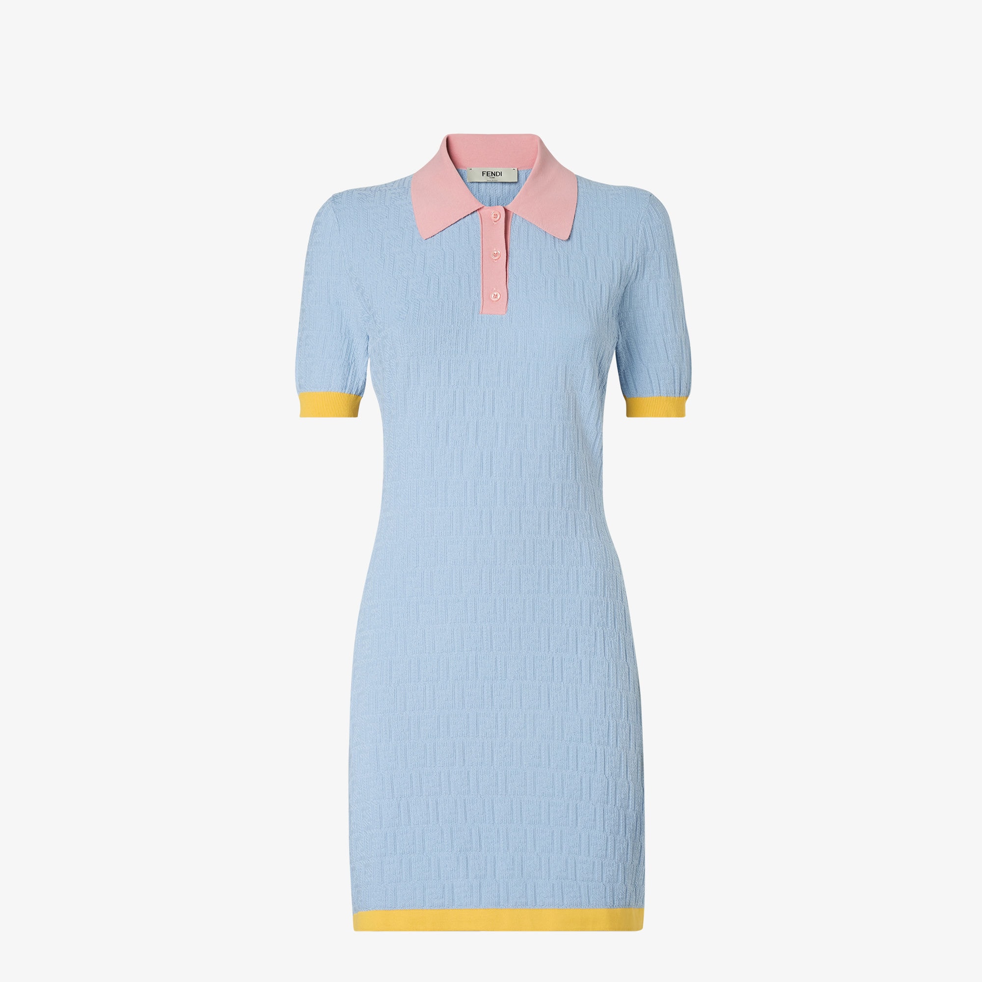 blue and white fendi dress Fendi Baby Girls Embroidered Logo Dress in Blue