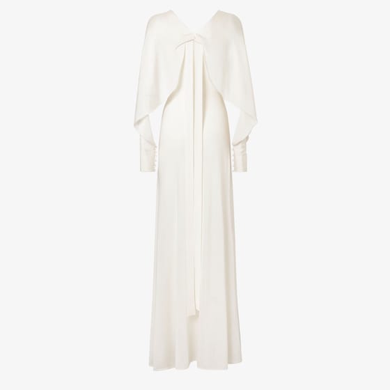 Fendi Long dress with a flowing silhouette, featuring cape | Thumbnail 2