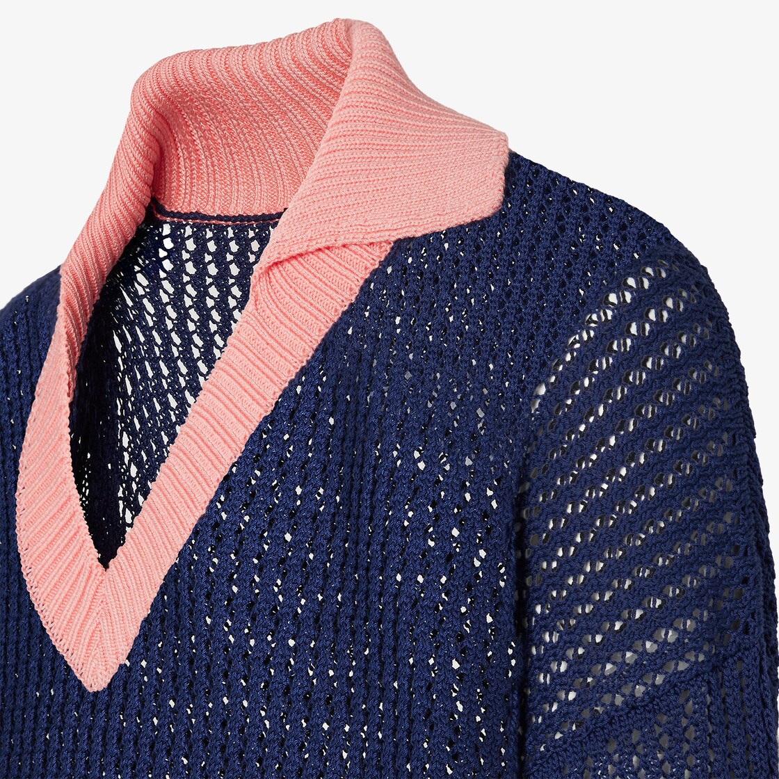 Jumper Blue and pink cotton jumper Blue - Image 3/4