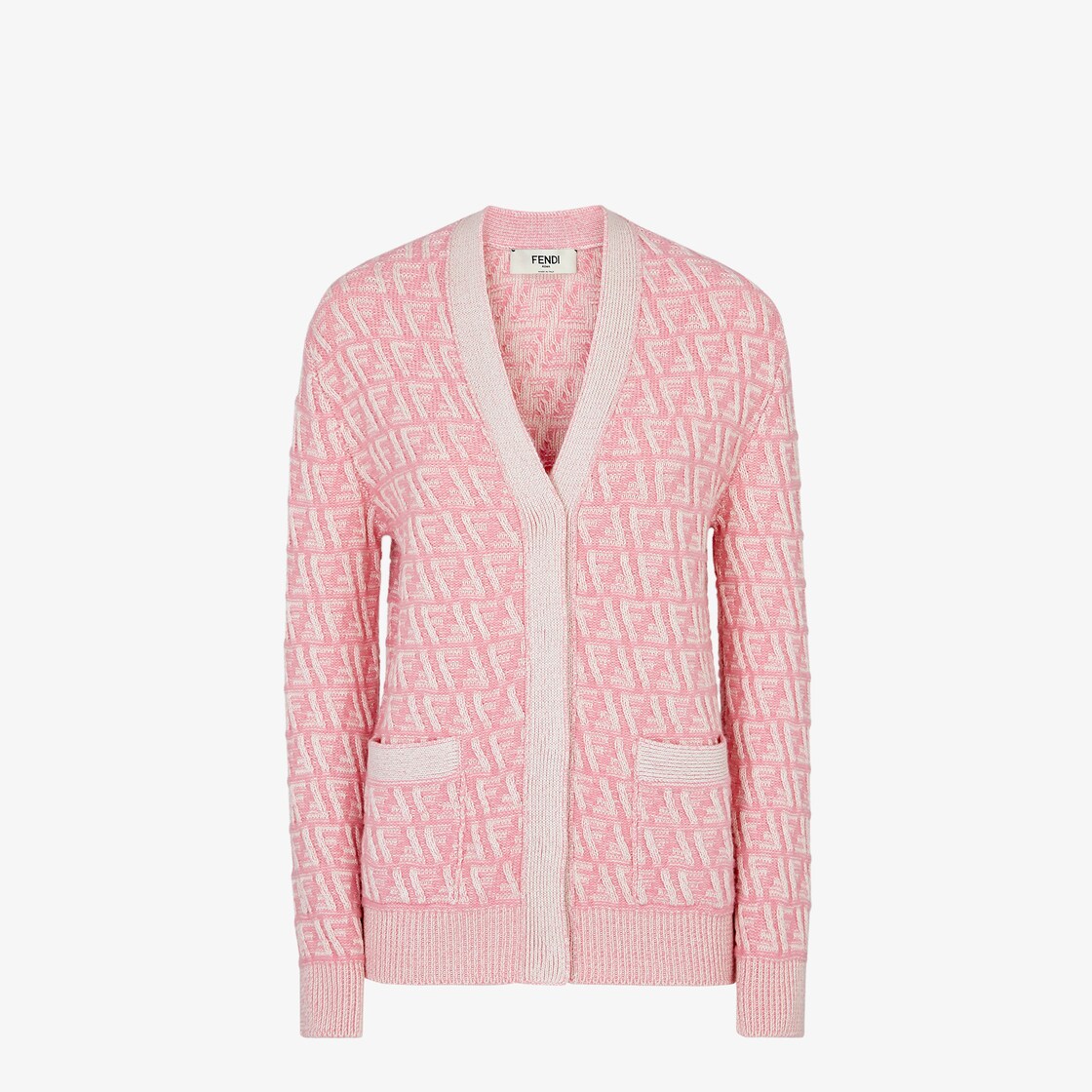 Cardigan Lunar New Year pink cashmere and wool cardigan Pink - Image 1/3