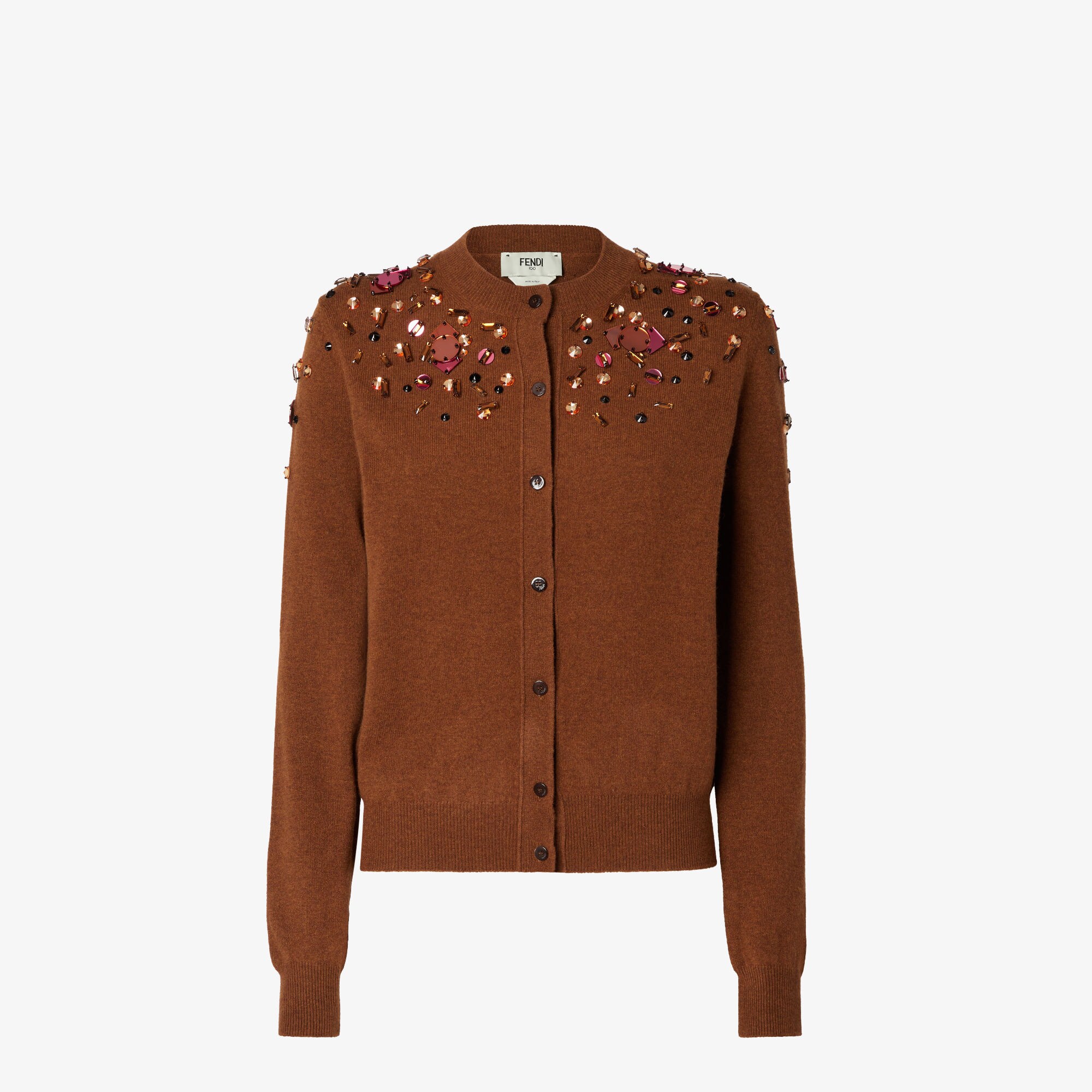 カーディガン ウール ブラウン | Fendi