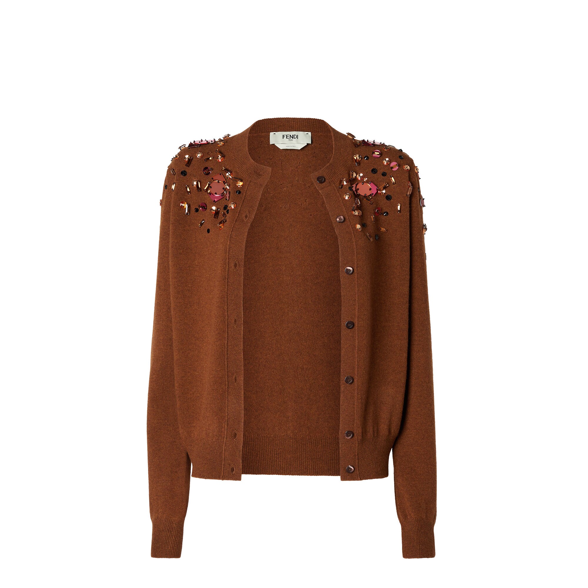 カーディガン ウール ブラウン | Fendi