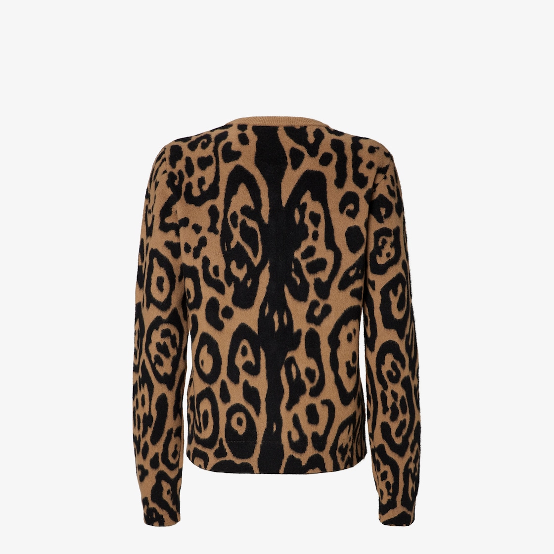 Cardigan Beige and black Fendi Leo wool and cashmere cardigan Multicolour - Image 2/4
