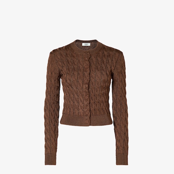 Fendi Cardigan In Brown