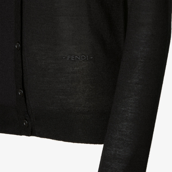 Fendi Slim-fit cardigan with an essential silhouette, V-neck | Thumbnail 4