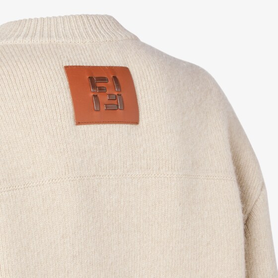 Fendi Short crew-neck jacket with long sleeves and dropped | Thumbnail 3