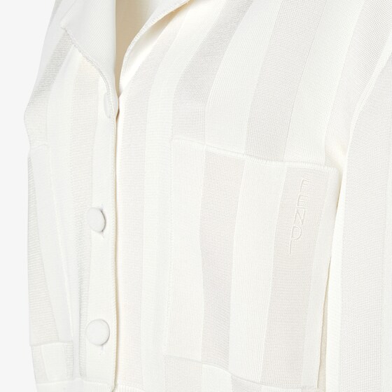 Fendi Short blouson with lapels and long low-set sleeves | Thumbnail 3