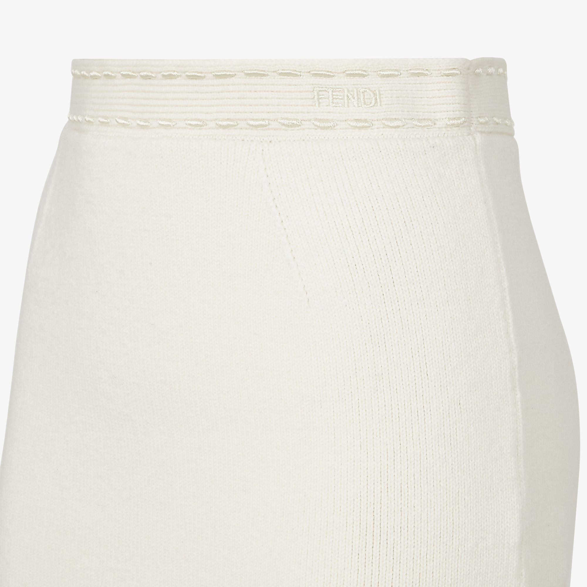 SkirtWhite cashmere mini skirt