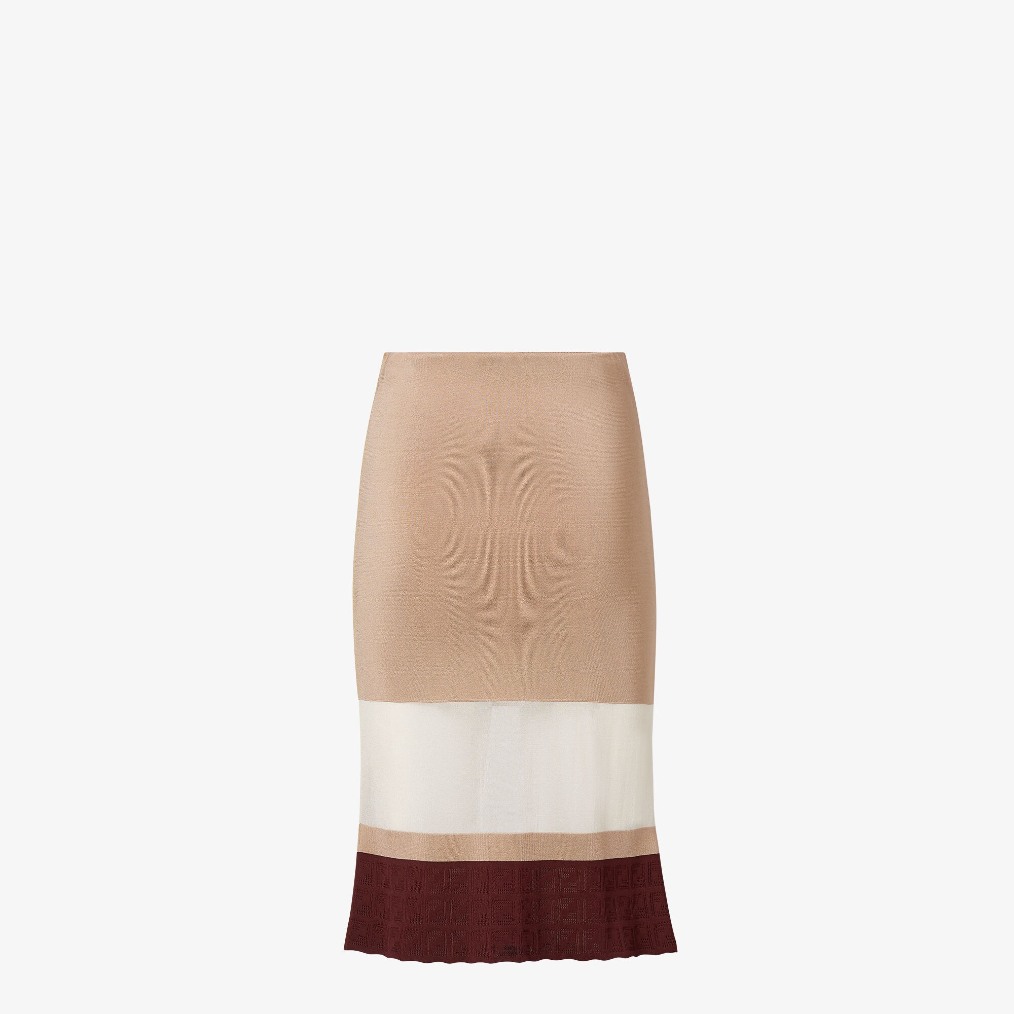 スカート FENDI Light Grey Mohair Blend Skirt Skirt Fabric Beige | Fendi