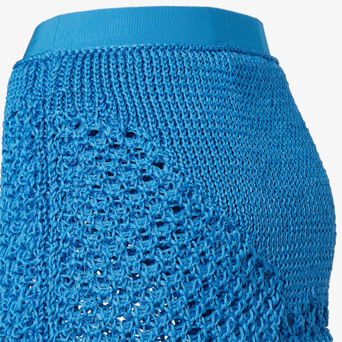 Skirt Light blue silk macramé miniskirt. Light blue - Image 3/4