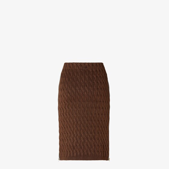 Fendi Straight-cut midi skirt featuring long, contrasting zips | Thumbnail 2