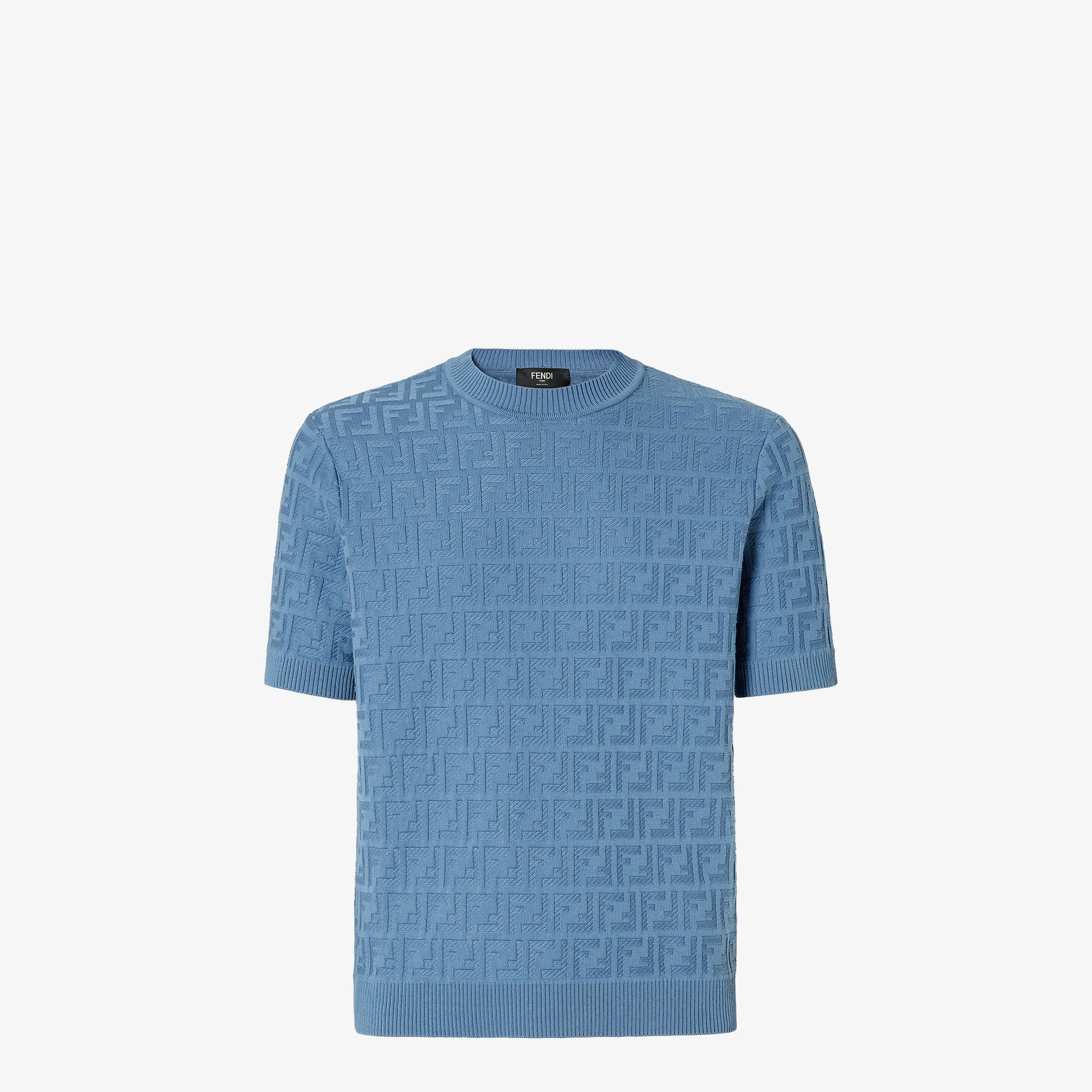FENDI FFロゴ 半袖ニット ライトブルー 38 Pullover - Light blue | FENDI International
