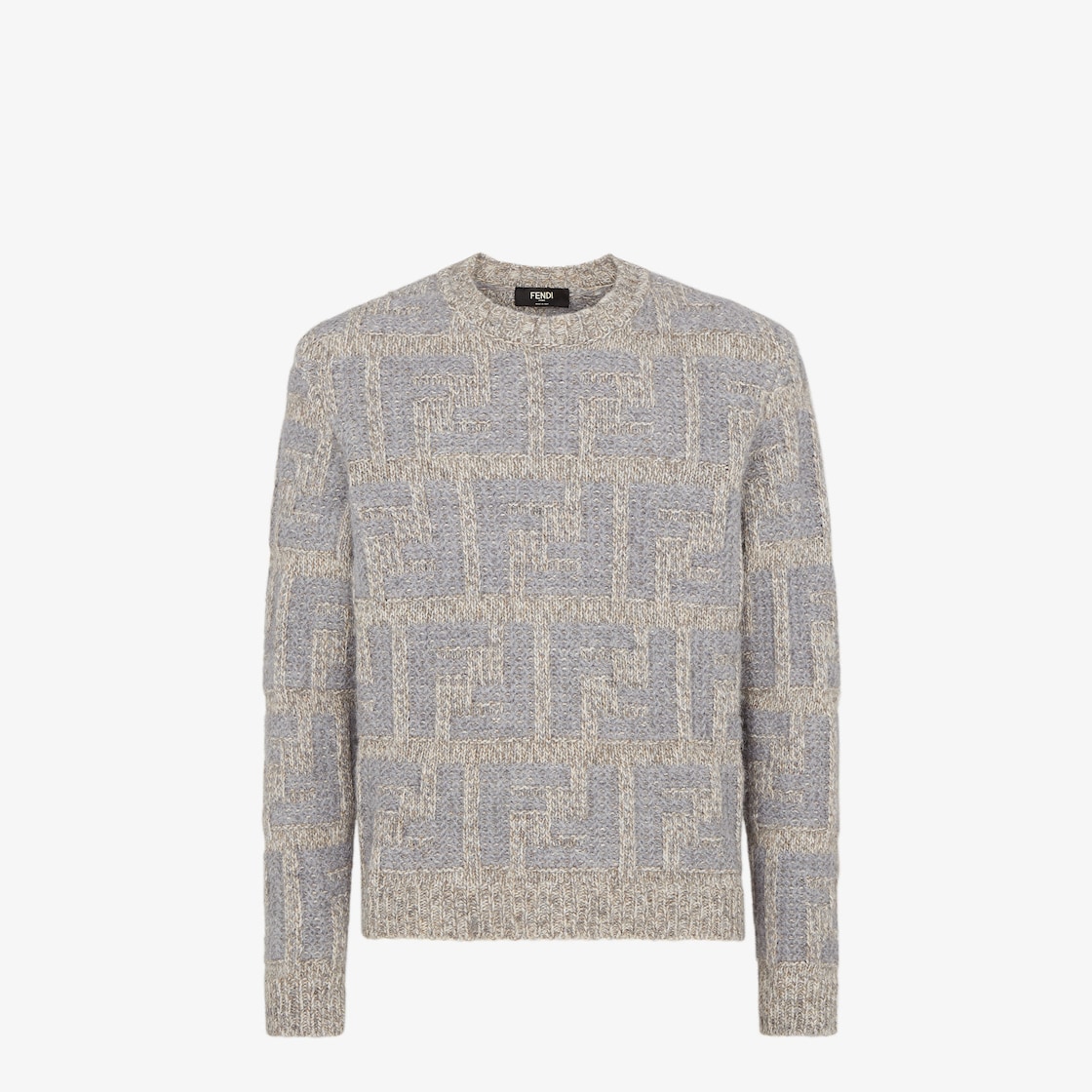 Sweater Gray alpaca and wool FF pullover Gray - Image 1/5