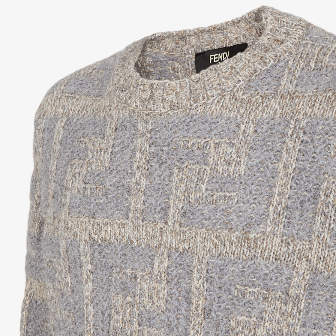 Sweater Gray alpaca and wool FF pullover Gray - Image 4/5