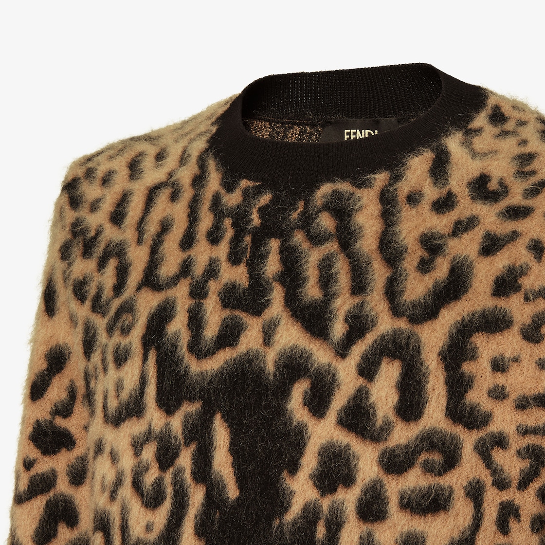 Pullover Beige and black Fendi Leo wool jumper Multicolour - Image 3/4