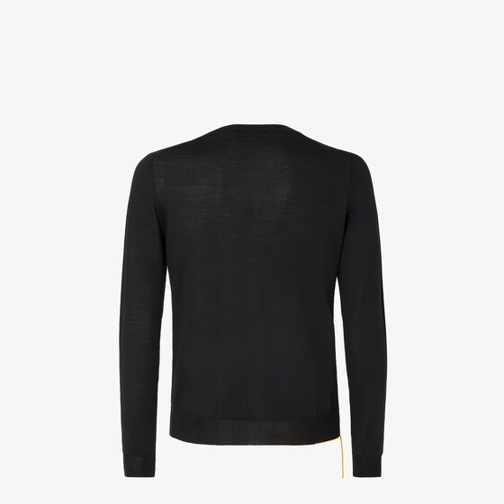 Fendi Slim-fit long-sleeved jumper with a V-neck, customised | Thumbnail 2