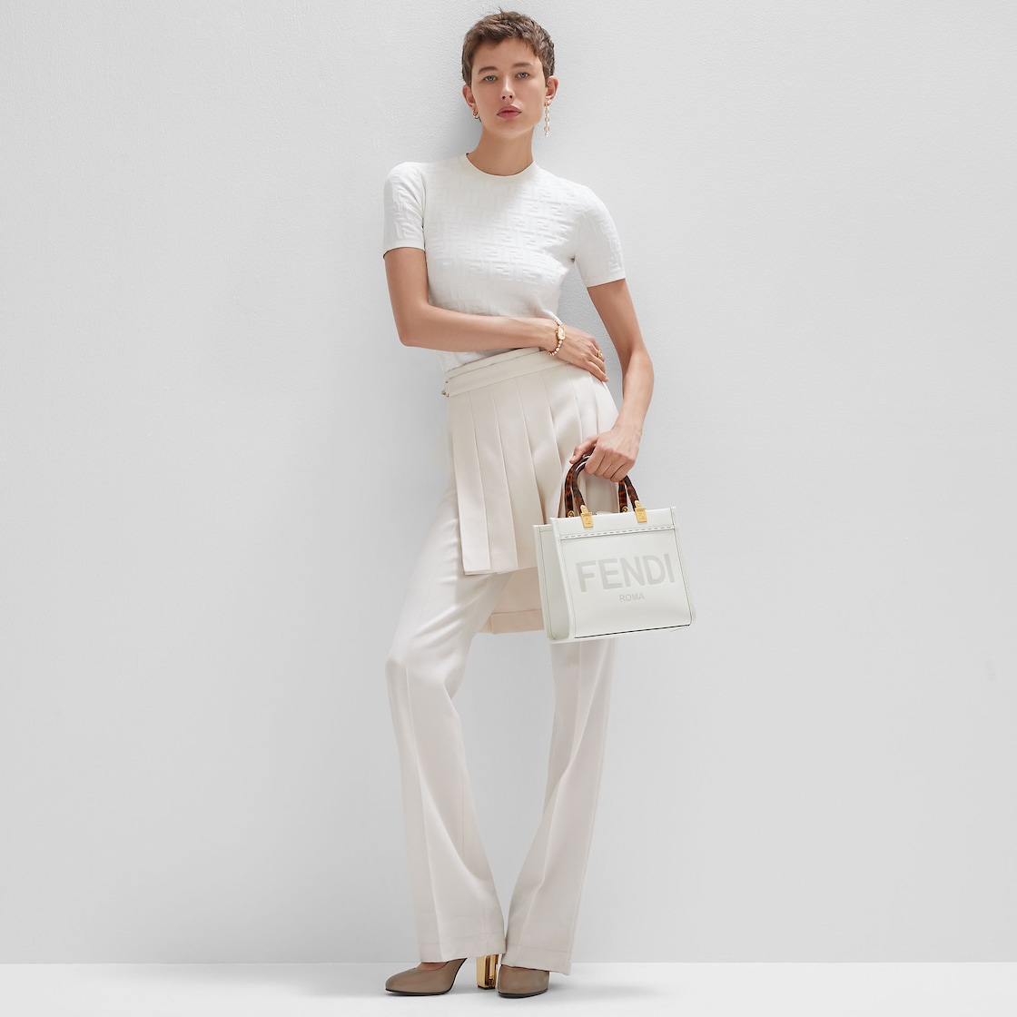 Knitwear - White | Ready to Wear for Woman | FENDI USA