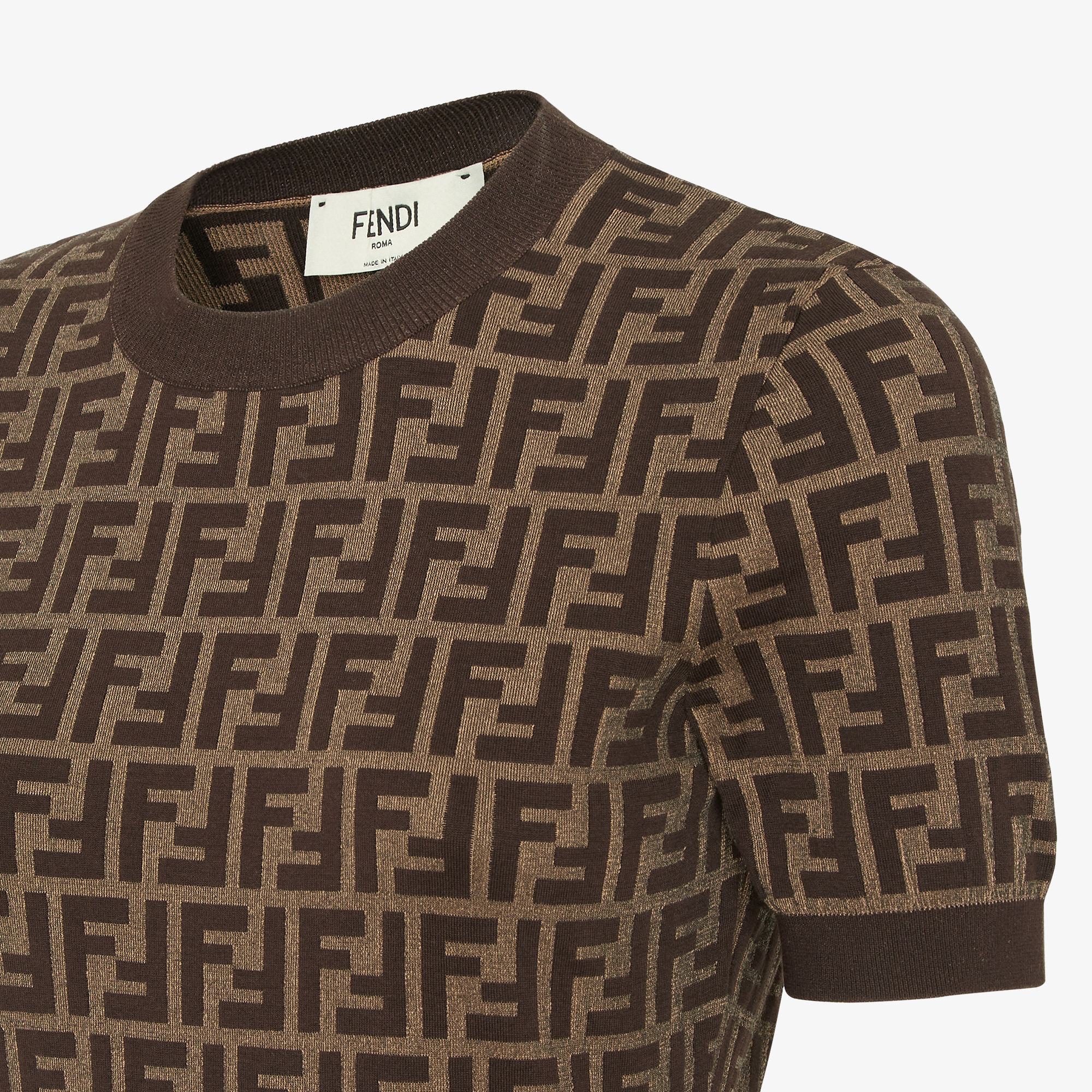 Jumper Brown FF cotton jumper Fendi