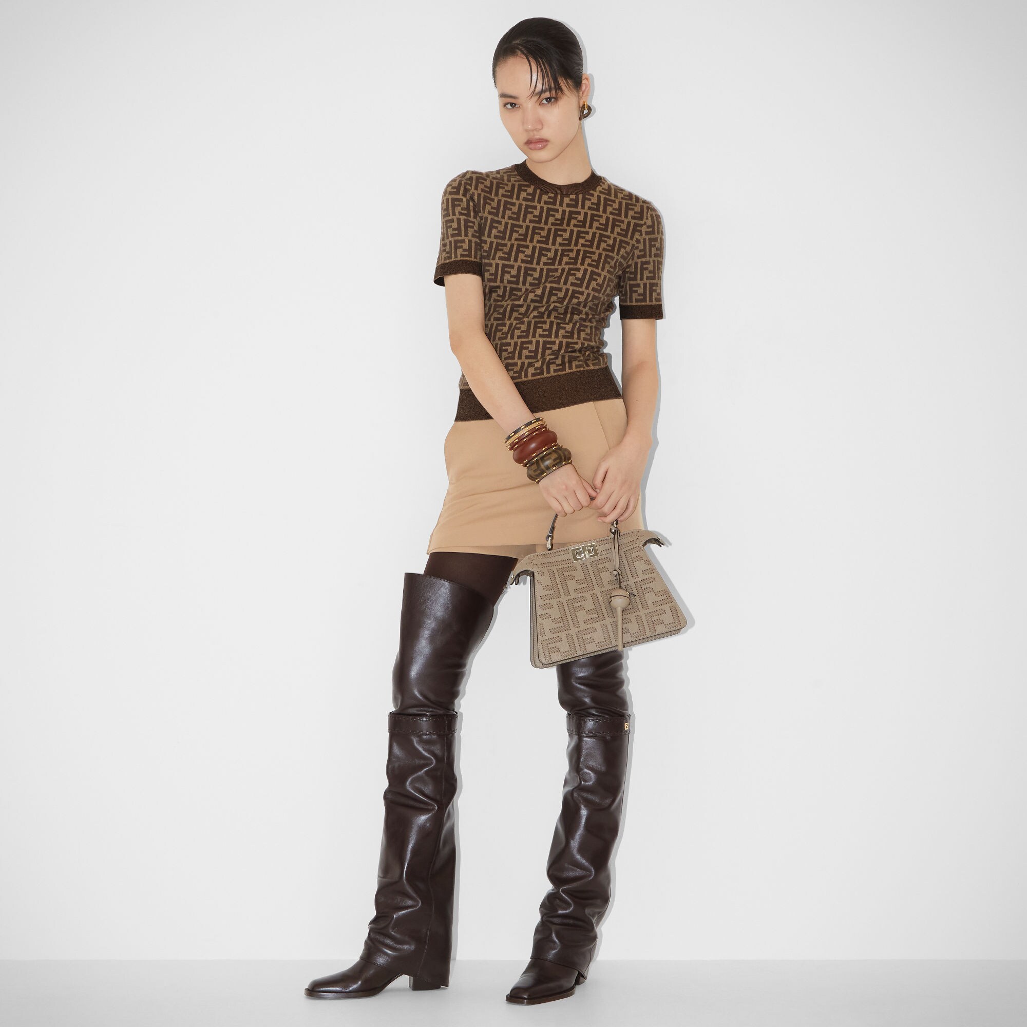 セーター コットン ブラウン | Fendi